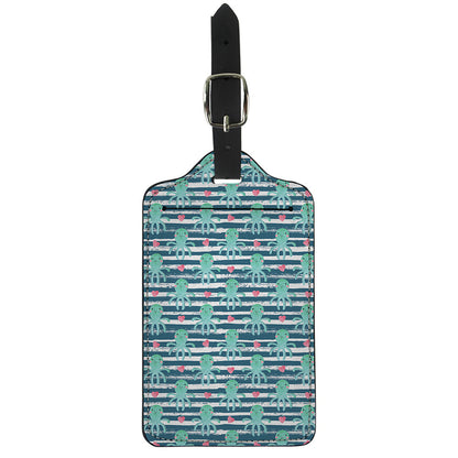 Cute Octopus Pattern Print Luggage Tag