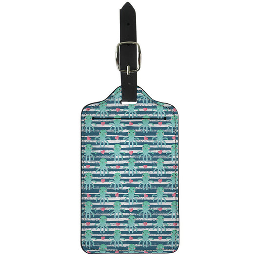 Cute Octopus Pattern Print Luggage Tag