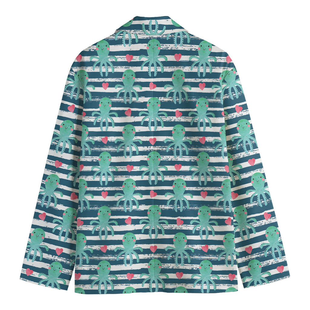 Cute Octopus Pattern Print Men's Blazer