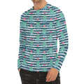Cute Octopus Pattern Print Men's Long Sleeve Rash Guard