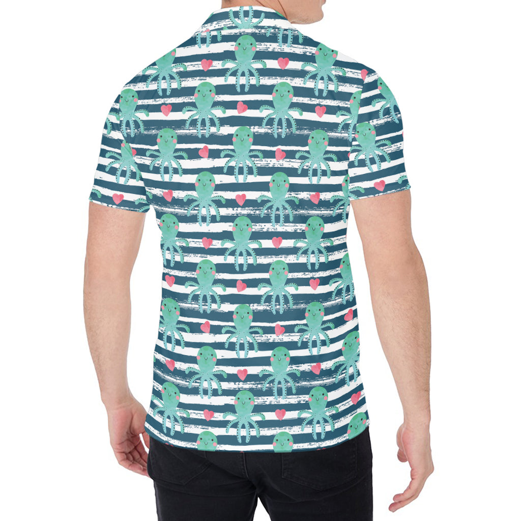 Cute Octopus Pattern Print Men's Shirt