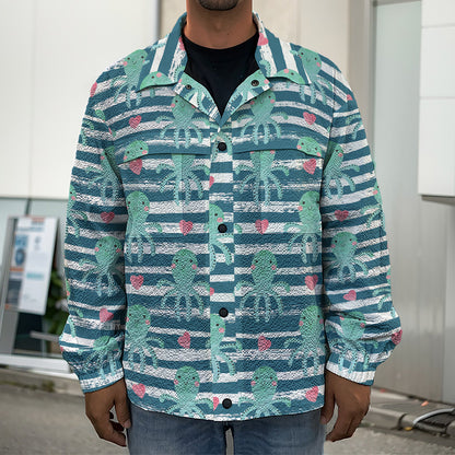 Cute Octopus Pattern Print Men's Shirt Jacket