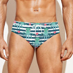 Cute Octopus Pattern Print Men's Swim Briefs