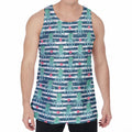 Cute Octopus Pattern Print Men's Velvet Tank Top