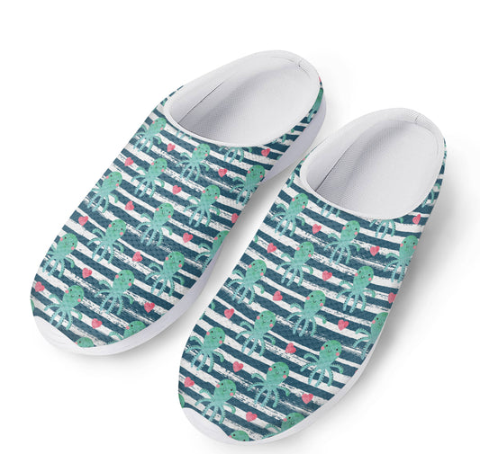 Cute Octopus Pattern Print Mesh Casual Shoes