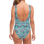 Cute Octopus Pattern Print One Piece Swimsuit