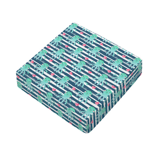 Cute Octopus Pattern Print Outdoor Seat Cushion Cover