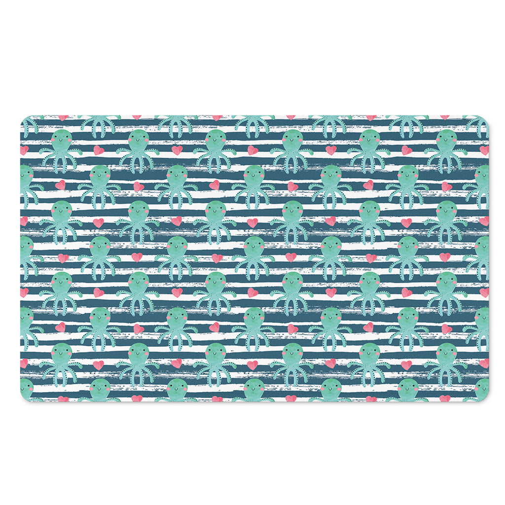 Cute Octopus Pattern Print Polyester Doormat