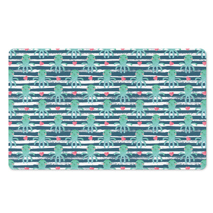 Cute Octopus Pattern Print Polyester Doormat