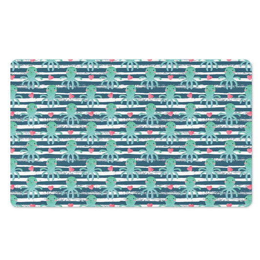 Cute Octopus Pattern Print Polyester Doormat