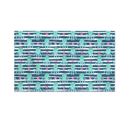 Cute Octopus Pattern Print Polyester Flag