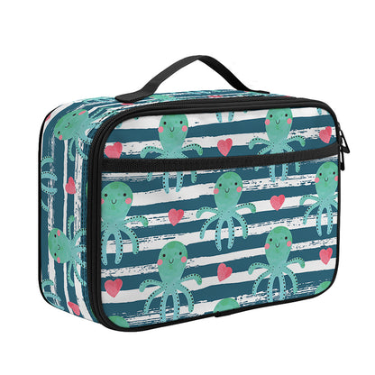 Cute Octopus Pattern Print Portable Lunch Bag