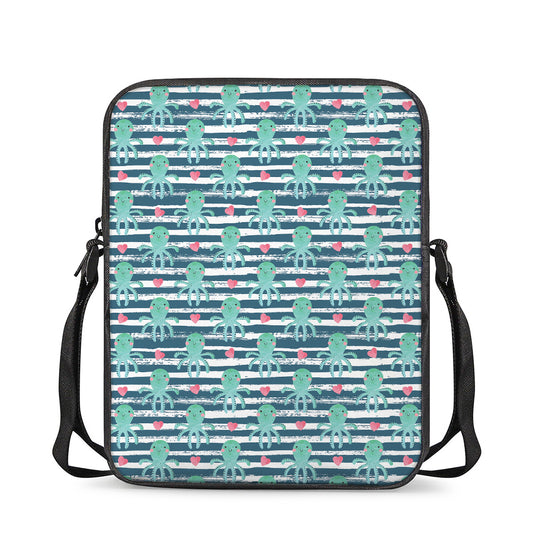 Cute Octopus Pattern Print Rectangular Crossbody Bag