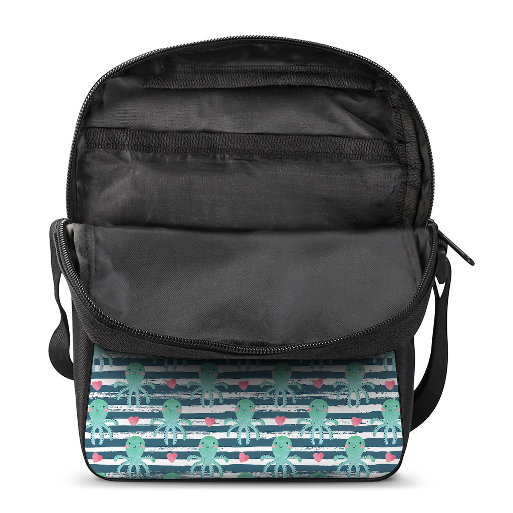 Cute Octopus Pattern Print Rectangular Crossbody Bag