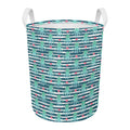 Cute Octopus Pattern Print Round Laundry Basket