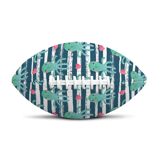 Cute Octopus Pattern Print Rugby Ball