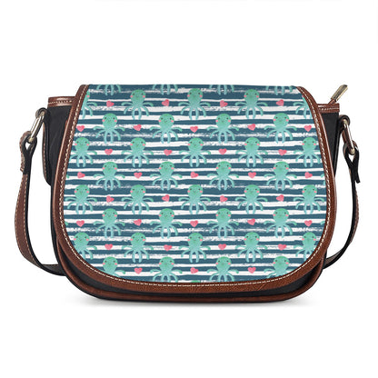 Cute Octopus Pattern Print Saddle Bag