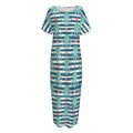 Cute Octopus Pattern Print Short Sleeve Long Nightdress