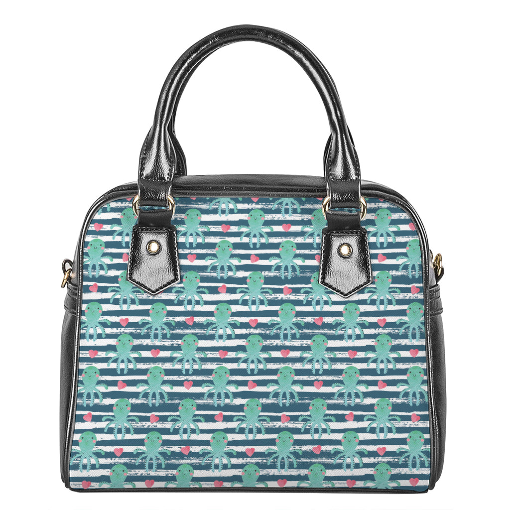 Cute Octopus Pattern Print Shoulder Handbag