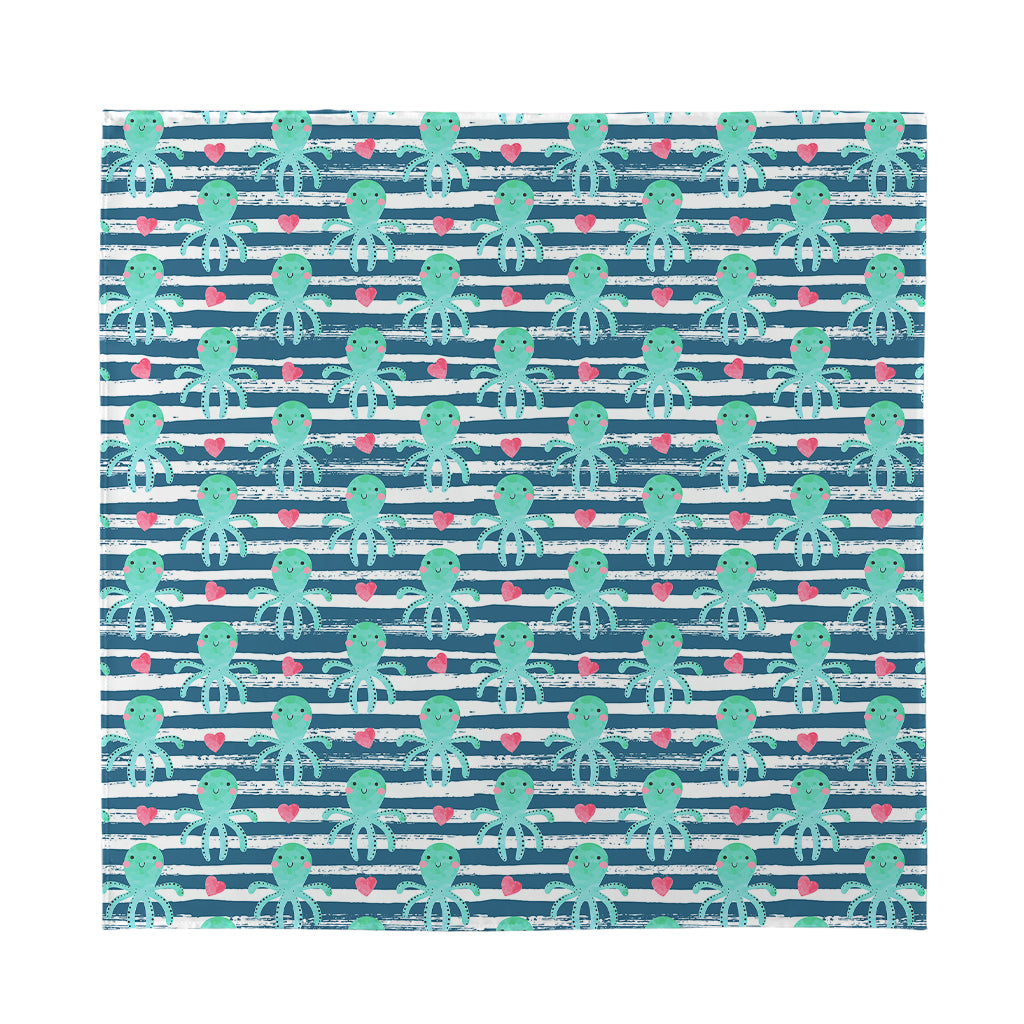 Cute Octopus Pattern Print Silk Bandana