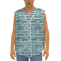 Cute Octopus Pattern Print Sleeveless Baseball Jersey