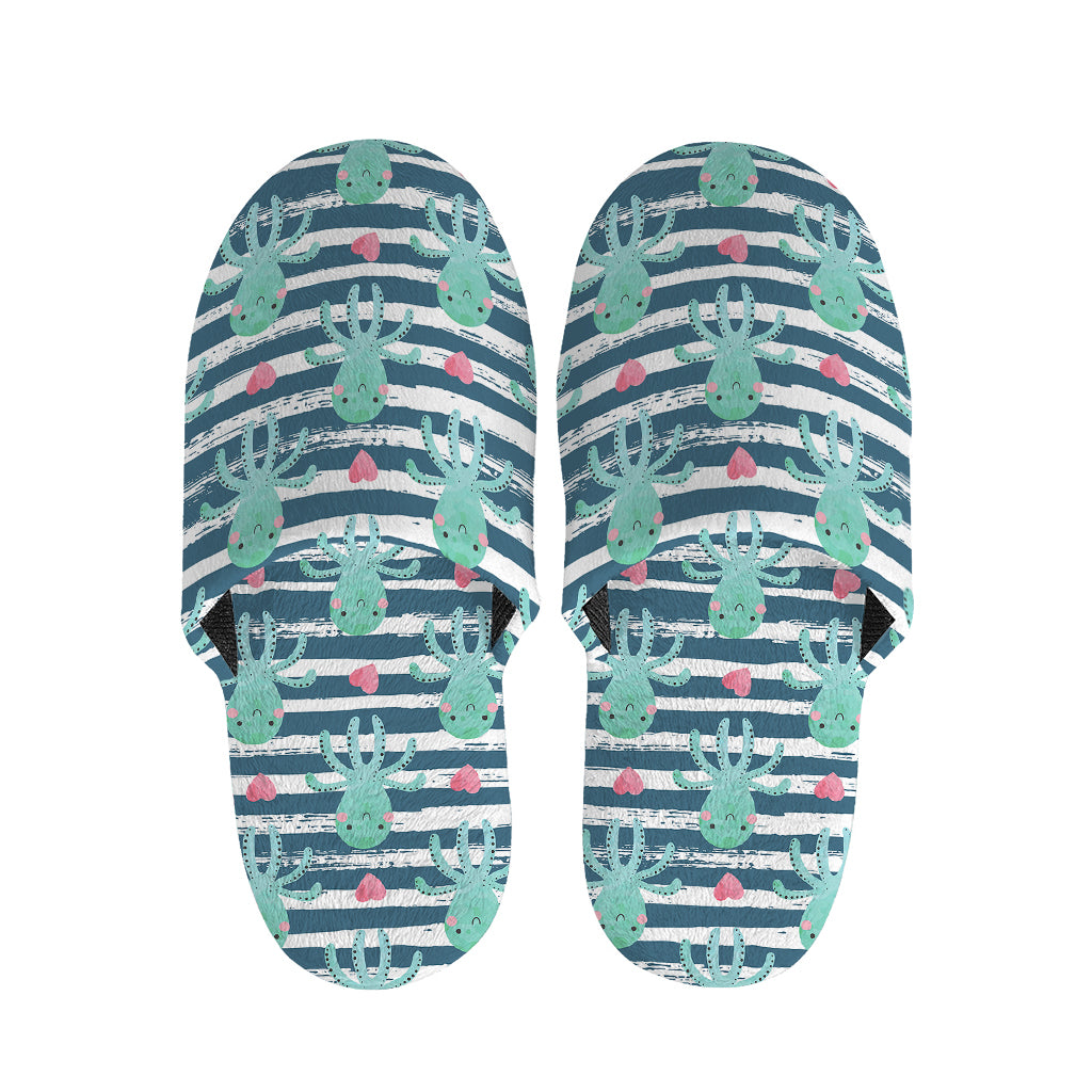 Cute Octopus Pattern Print Slippers