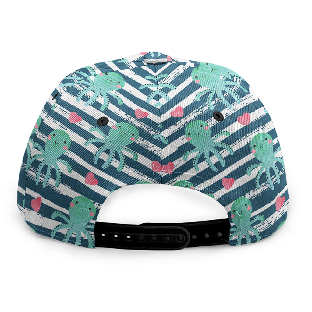 Cute Octopus Pattern Print Snapback Cap