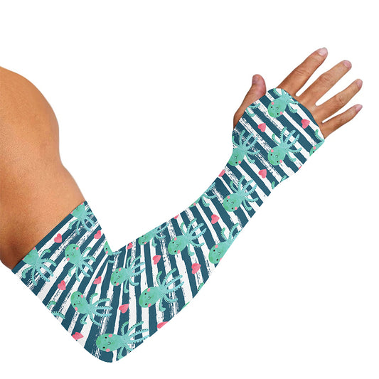 Cute Octopus Pattern Print Sun Protection Arm Sleeves