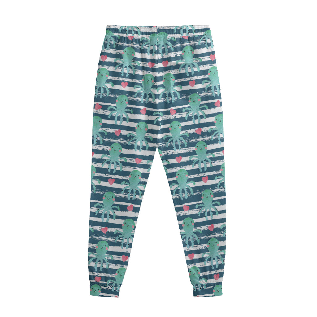 Cute Octopus Pattern Print Sweatpants