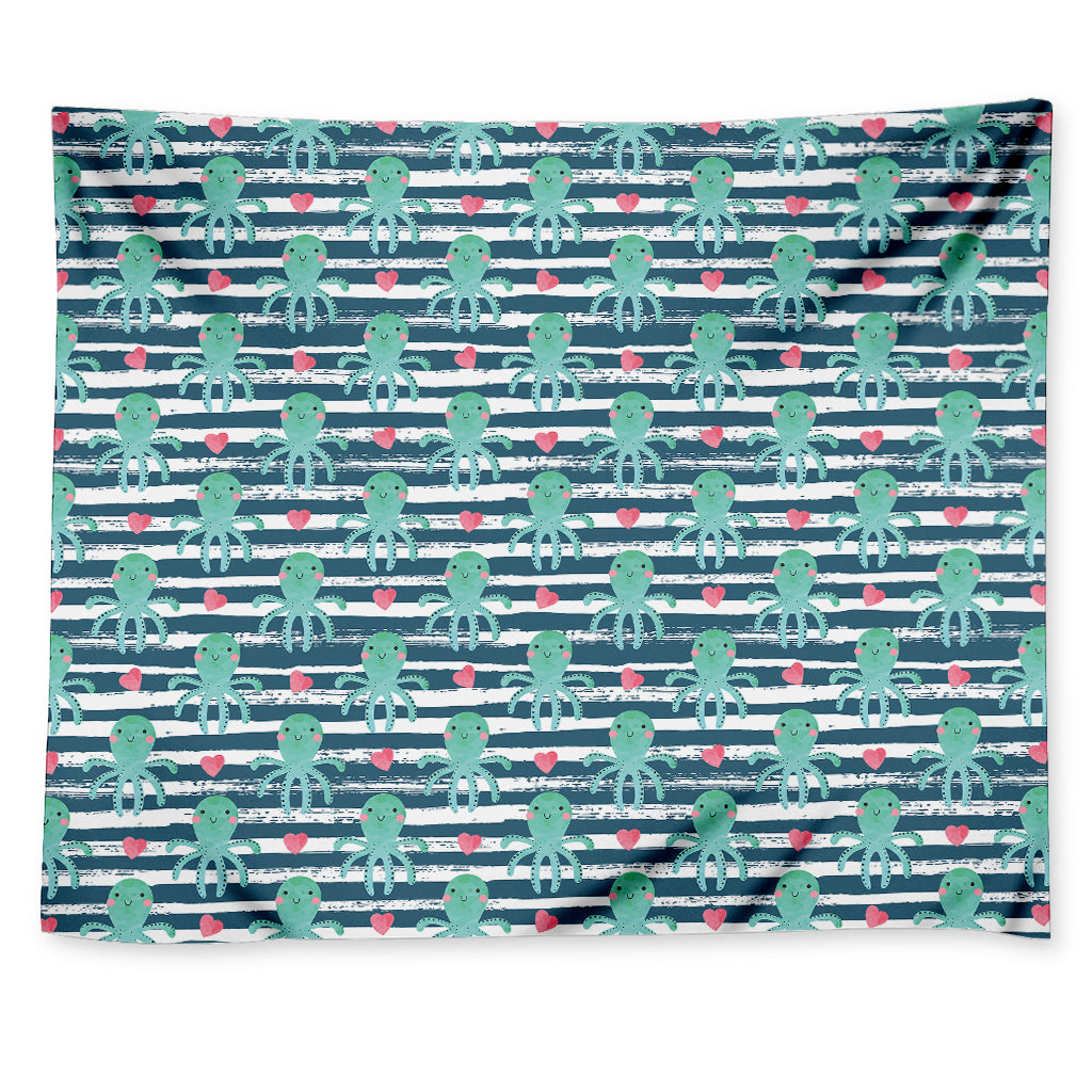 Cute Octopus Pattern Print Tapestry