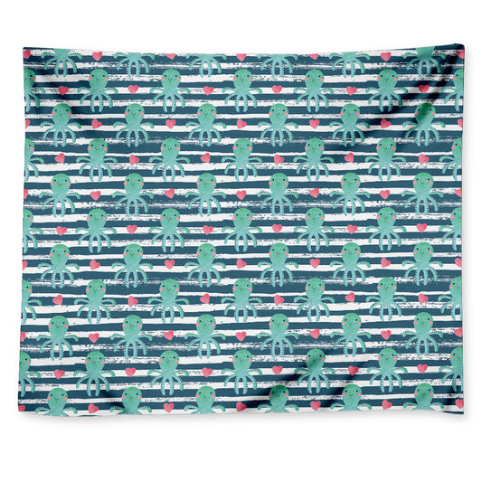 Cute Octopus Pattern Print Tapestry