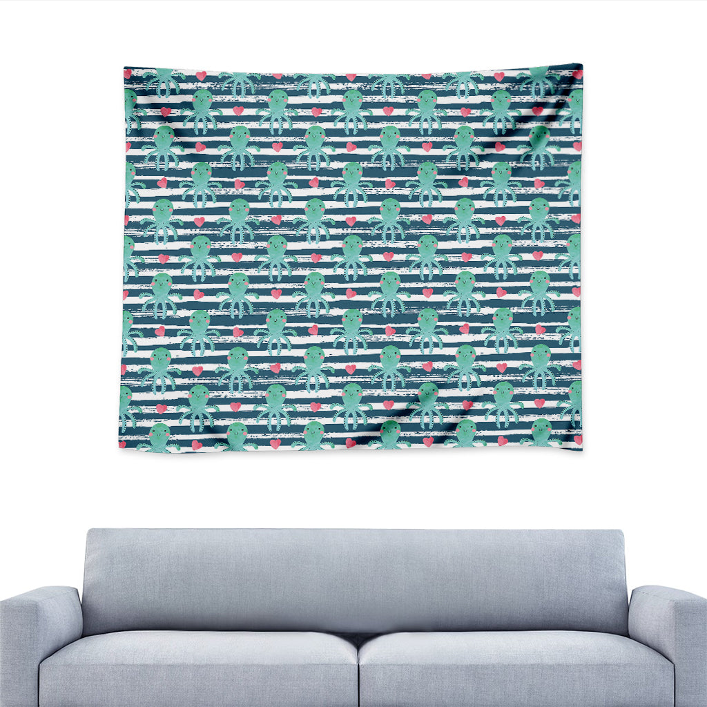 Cute Octopus Pattern Print Tapestry