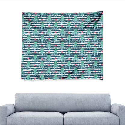 Cute Octopus Pattern Print Tapestry