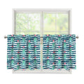 Cute Octopus Pattern Print Tier Curtains