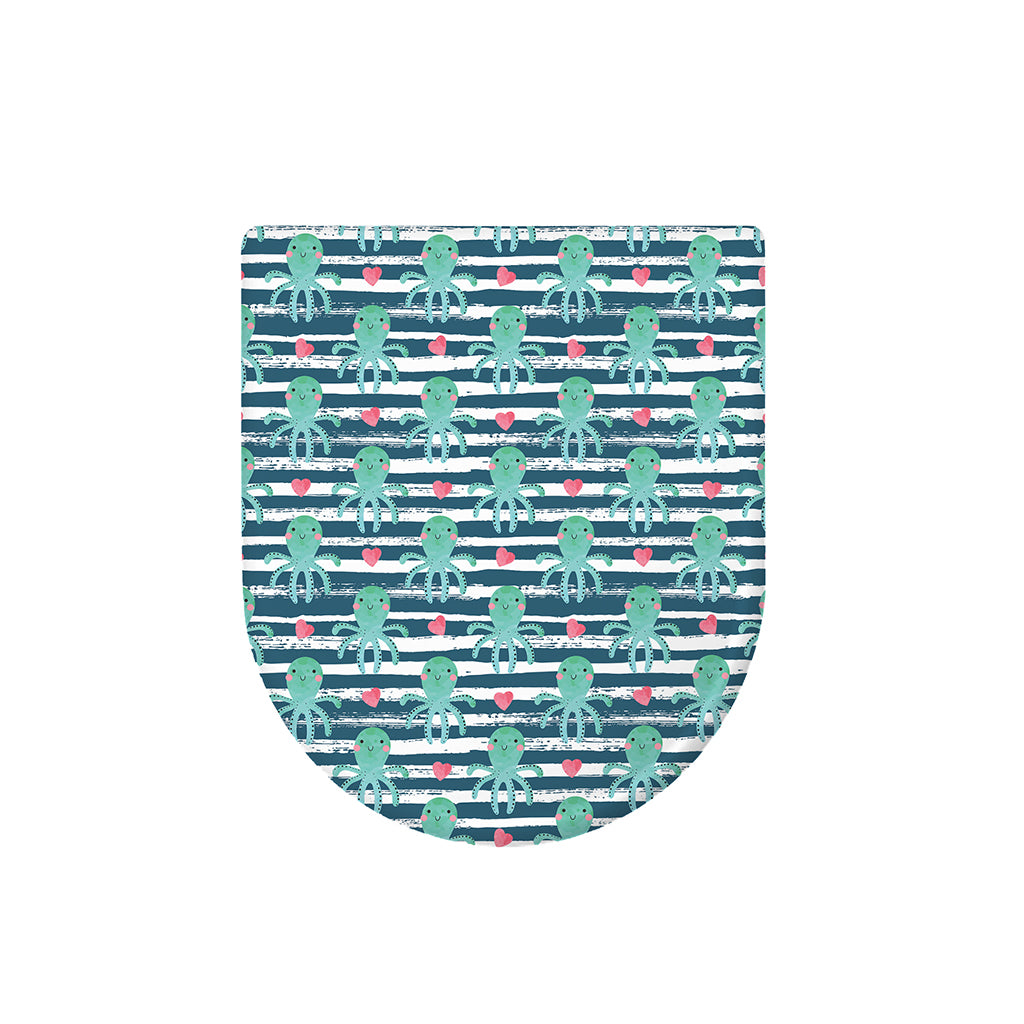 Cute Octopus Pattern Print Toilet Lid Cover