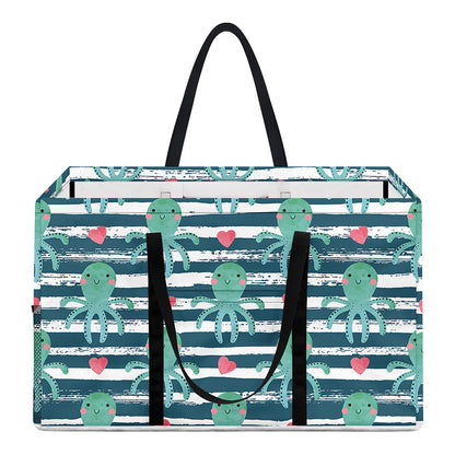 Cute Octopus Pattern Print Utility Tote Bag