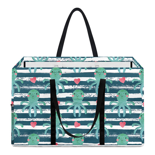 Cute Octopus Pattern Print Utility Tote Bag