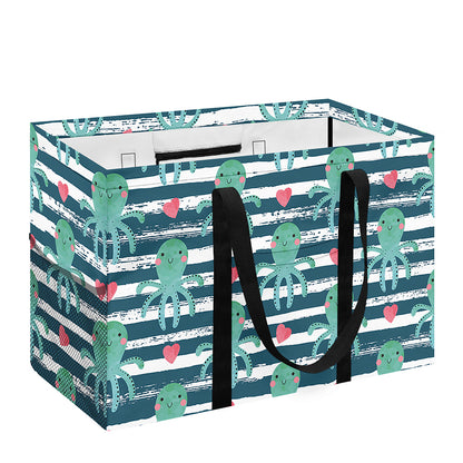 Cute Octopus Pattern Print Utility Tote Bag