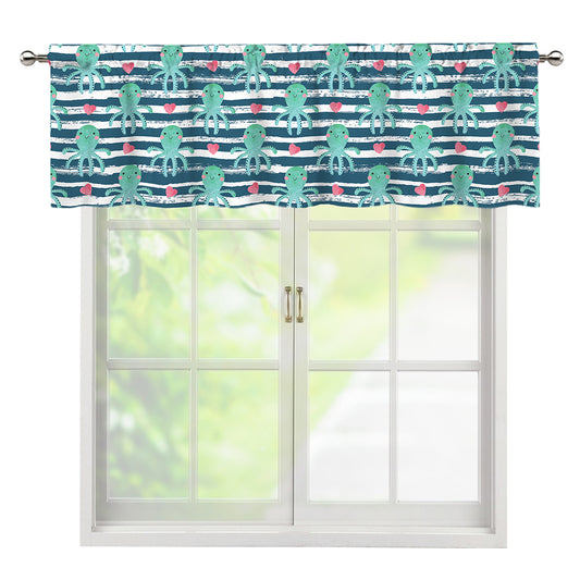 Cute Octopus Pattern Print Window Valance