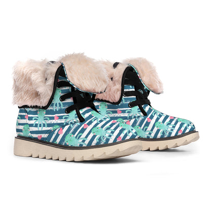 Cute Octopus Pattern Print Winter Boots