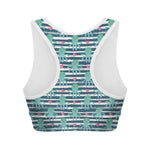 Cute Octopus Pattern Print Women's Sports Bra