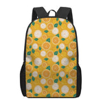 Cute Orange Fruit Pattern Print 17 Inch Backpack