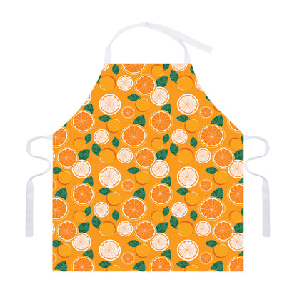 Cute Orange Fruit Pattern Print Adjustable Apron