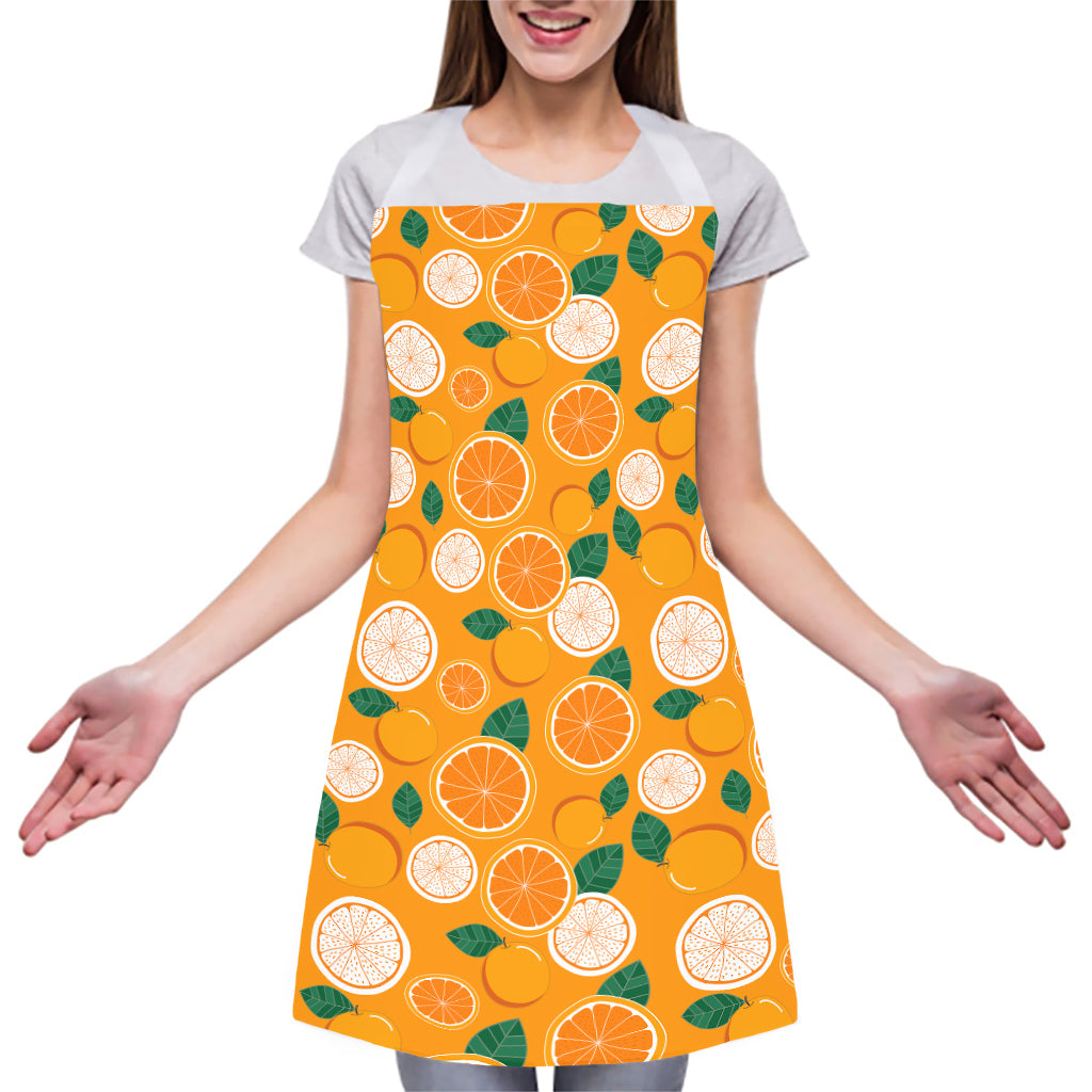 Cute Orange Fruit Pattern Print Adjustable Apron