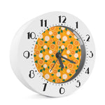 Cute Orange Fruit Pattern Print Alarm Clock
