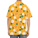 Cute Orange Fruit Pattern Print Aloha Shirt