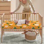 Cute Orange Fruit Pattern Print Baby Crib Sheet