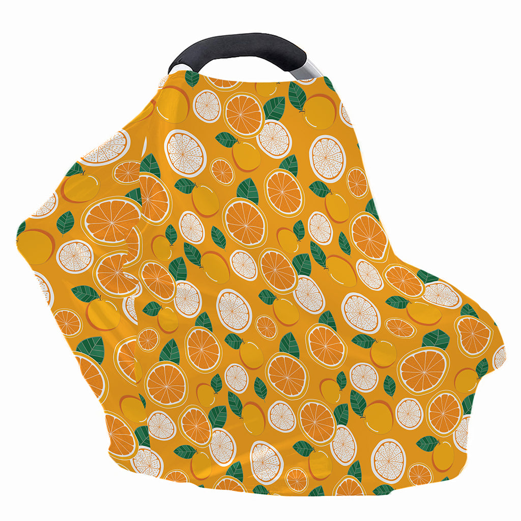 Cute Orange Fruit Pattern Print Baby Seat Cover
