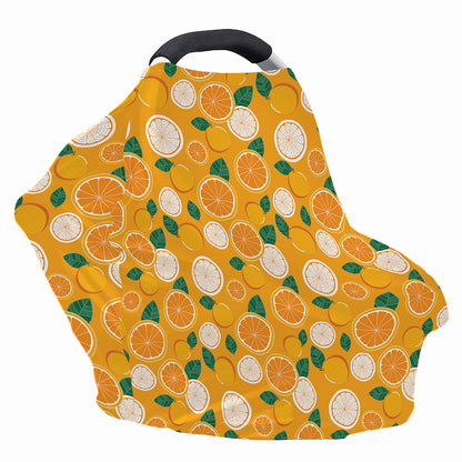 Cute Orange Fruit Pattern Print Baby Seat Cover