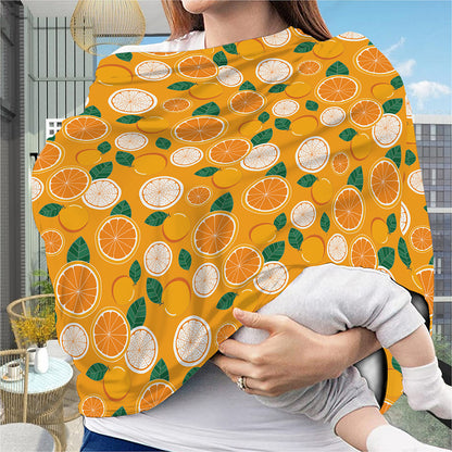 Cute Orange Fruit Pattern Print Baby Seat Cover
